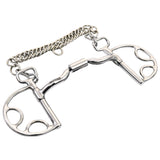 Bar H Equine Medium Port D Ring Kimberwick Gait Chain Horse Mouth Bit W/Roller | Bits for Horses | Horse Bit | Horse bits | Snaffle bits for Horses | Horse bits and bridles