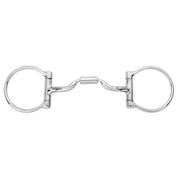 BAR H EQUINE Stainless Steel Medium Port D Ring W/Roller Horse Mouth Bit - Uhorse