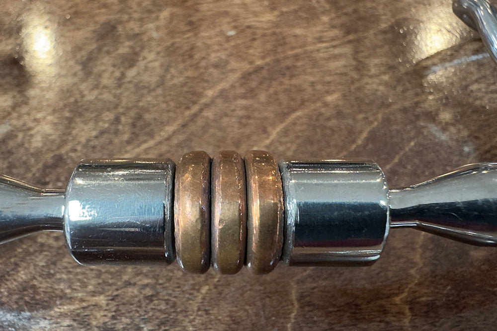 Stainless Steel Pelham Bit With Copper Lozenge - 5 Inch Mouth For Horse Training