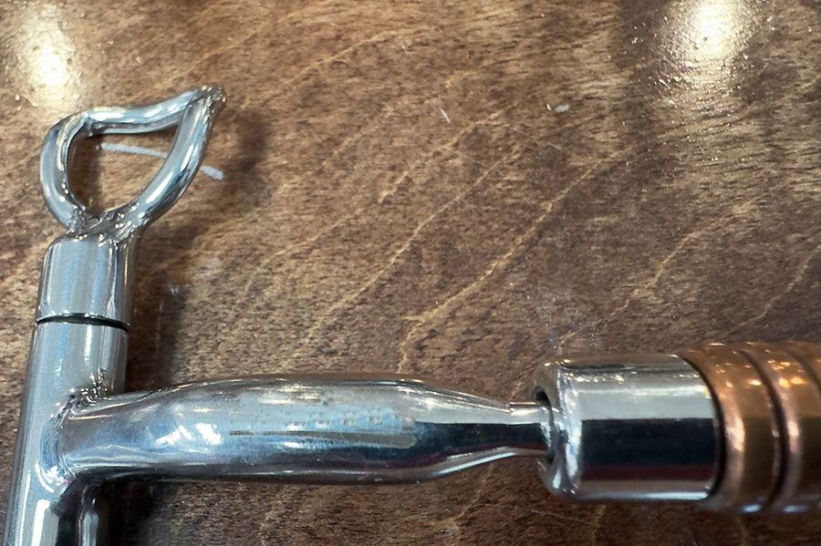 BAR H EQUINE 5 In Mouth Curb Bit Stainless Steel w/ Copper Ring