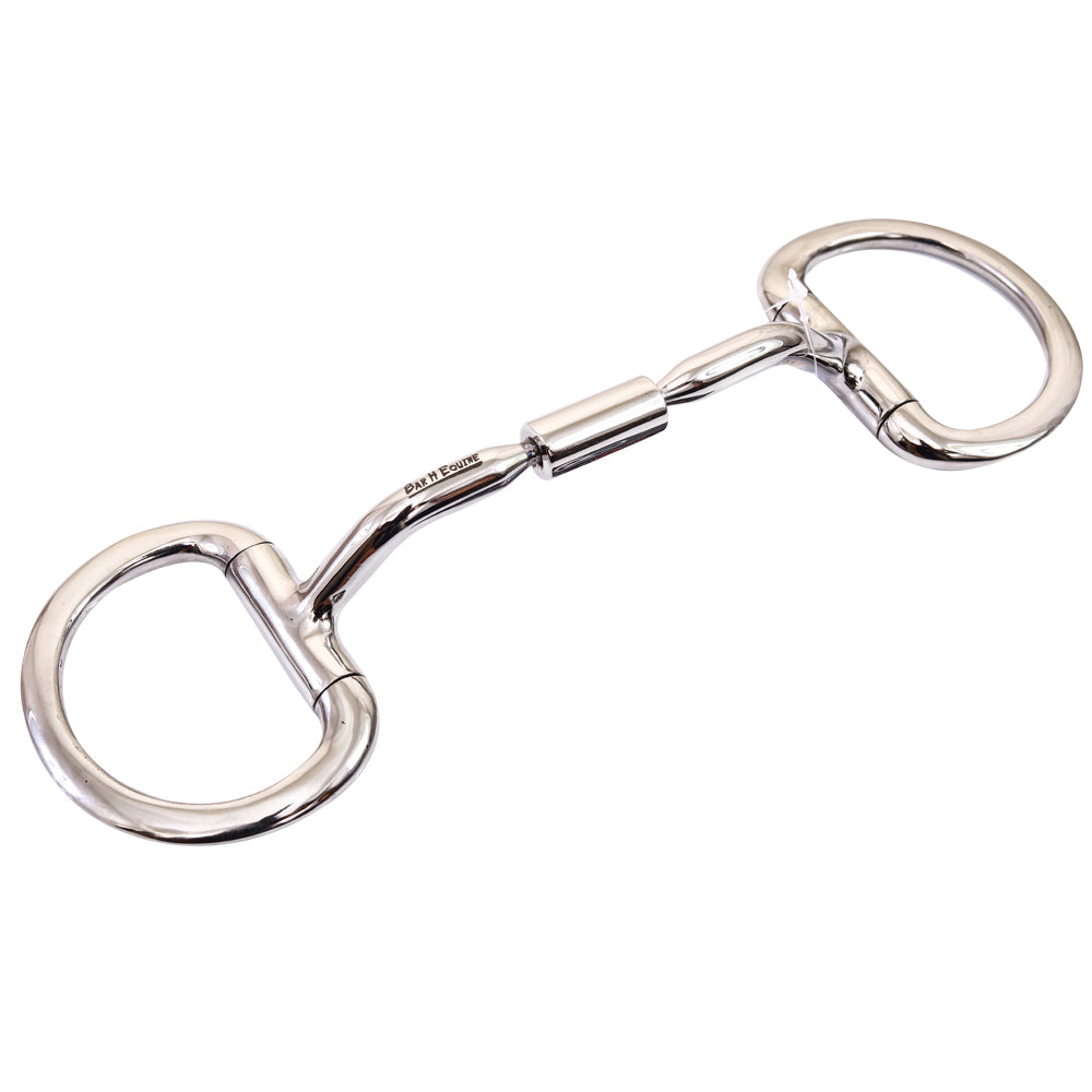 Bar H Equine Stainless Steel Small Port D Ring With Roller Bit|Bits for Horses|Horse Bit |horse bits|snaffle bits for horses|horse bits and bridles