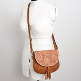 American Darling ADBGK129A Messenger Hand Tooled Genuine Leather Women Bag Western Handbag Purse