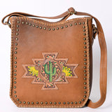 American Darling Large Crossbody Hand Tooled Genuine Leather Women Bag Western Handbag Purse