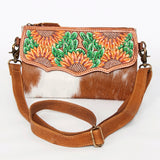 American Darling Cross Body Hand Tooled Full Grain Genuine Leather Western Women Bag Handbag Purse | Crossbody for Cute