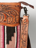 American Darling Signature Crossbody Hand Tooled Saddle Blanket Genuine Leather women bag western handbag purse