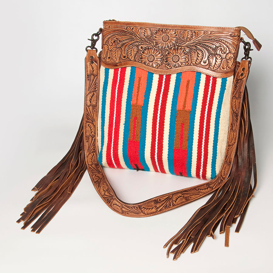 American Darling Signature Crossbody Hand Tooled Saddle Blanket Genuine Leather Women Bag Western Handbag Purse - Uhorse