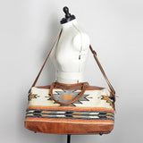 American Darling Duffel Saddle Blanket Genuine Leather Women Bag Western Handbag Purse