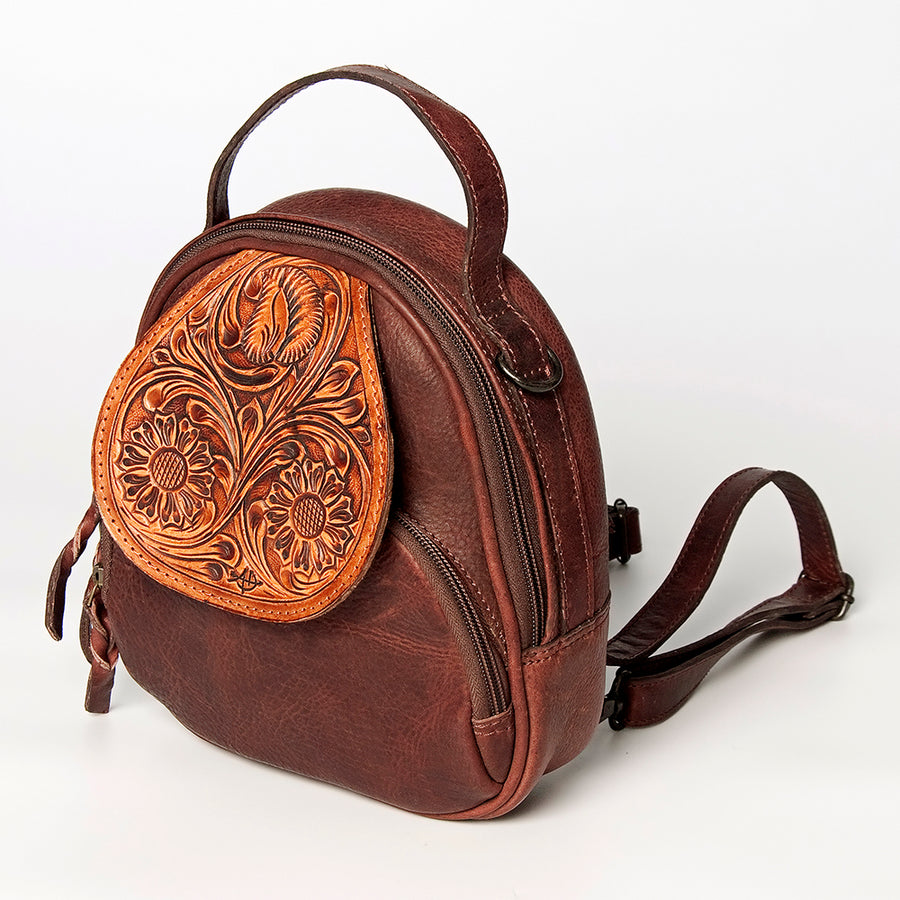 American Darling Backpack Hand Tooled Genuine Leather Women Bag Western Handbag Purse - Uhorse