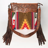 American Darling ADBGZ573A Signature Crossbody Hand Tooled Saddle Blanket Genuine Leather women bag western handbag purse