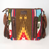 American Darling ADBGZ573A Signature Crossbody Hand Tooled Saddle Blanket Genuine Leather women bag western handbag purse