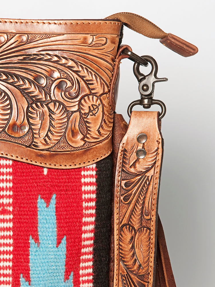American Darling Signature Crossbody Hand Tooled Saddle Blanket Genuine Leather women bag western handbag purse