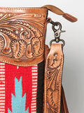American Darling Signature Crossbody Hand Tooled Saddle Blanket Genuine Leather women bag western handbag purse