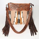 American Darling ADBGZ577A Signature Crossbody Hand Tooled Saddle Blanket Genuine Leather women bag western handbag purse