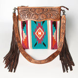 American Darling ADBGZ572A Signature Crossbody Hand Tooled Saddle Blanket Genuine Leather women bag western handbag purse