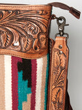 American Darling Signature Crossbody Hand Tooled Saddle Blanket Genuine Leather women bag western handbag purse