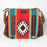 American Darling Signature Crossbody Hand Tooled Saddle Blanket Genuine Leather women bag western handbag purse