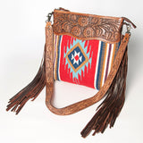 American Darling ADBGZ582A Signature Crossbody Hand Tooled Saddle Blanket Genuine Leather women bag western handbag purse