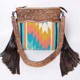 American Darling Signature Crossbody Hand Tooled Saddle Blanket Genuine Leather women bag western handbag purse