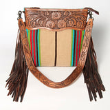 American Darling ADBGZ583A Signature Crossbody Hand Tooled Saddle Blanket Genuine Leather women bag western handbag purse