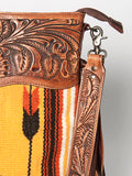American Darling Signature Crossbody Hand Tooled Saddle Blanket Genuine Leather women bag western handbag purse