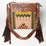 American Darling ADBGZ575A Signature Crossbody Hand Tooled Saddle Blanket Genuine Leather women bag western handbag purse