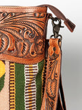 American Darling Signature Crossbody Hand Tooled Saddle Blanket Genuine Leather women bag western handbag purse