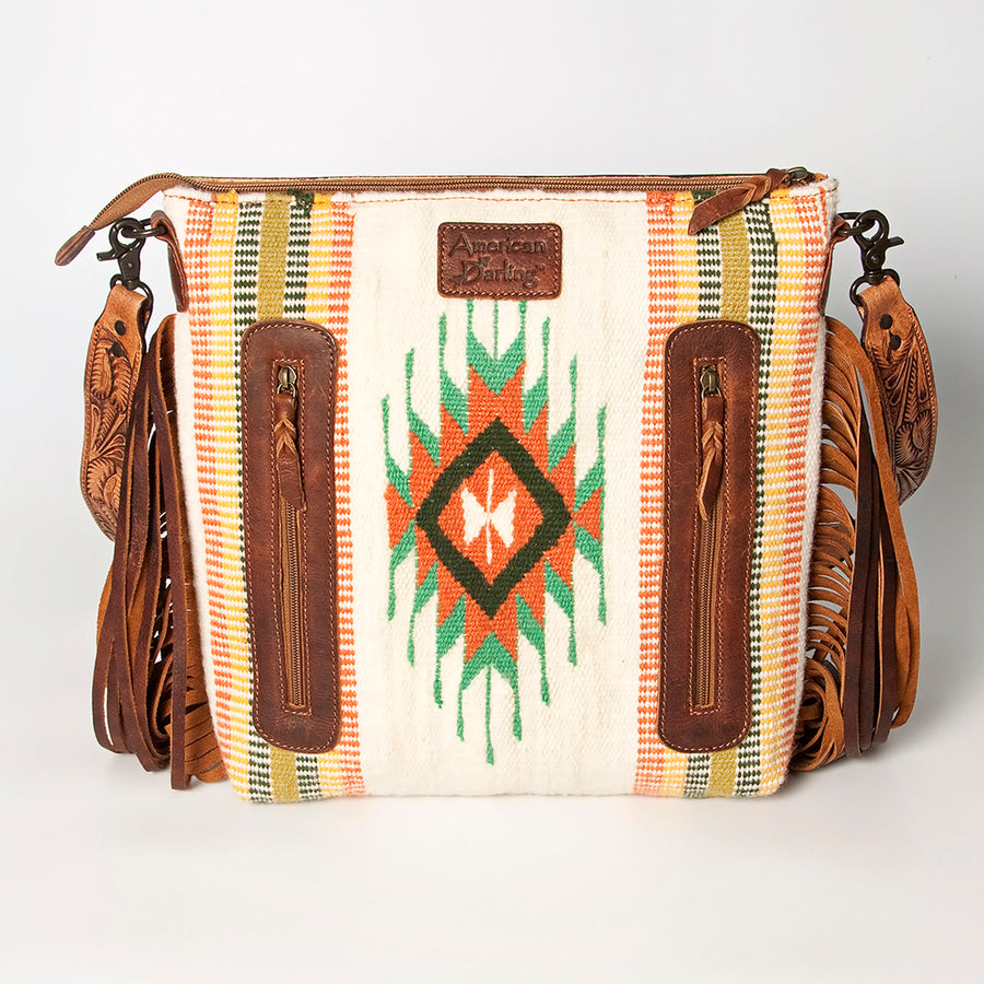 American Darling Signature Crossbody Hand Tooled Saddle Blanket Genuine Leather women bag western handbag purse