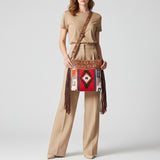 American Darling Signature Crossbody Hand Tooled Saddle Blanket Genuine Leather women bag western handbag purse