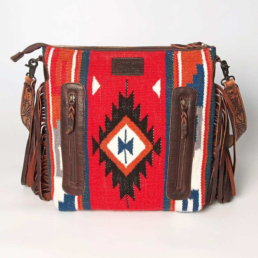 American Darling Signature Crossbody Hand Tooled Saddle Blanket Genuine Leather women bag western handbag purse