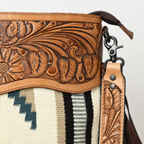 American Darling ADBGZ579A Signature Crossbody Hand Tooled Saddle Blanket Genuine Leather women bag western handbag purse