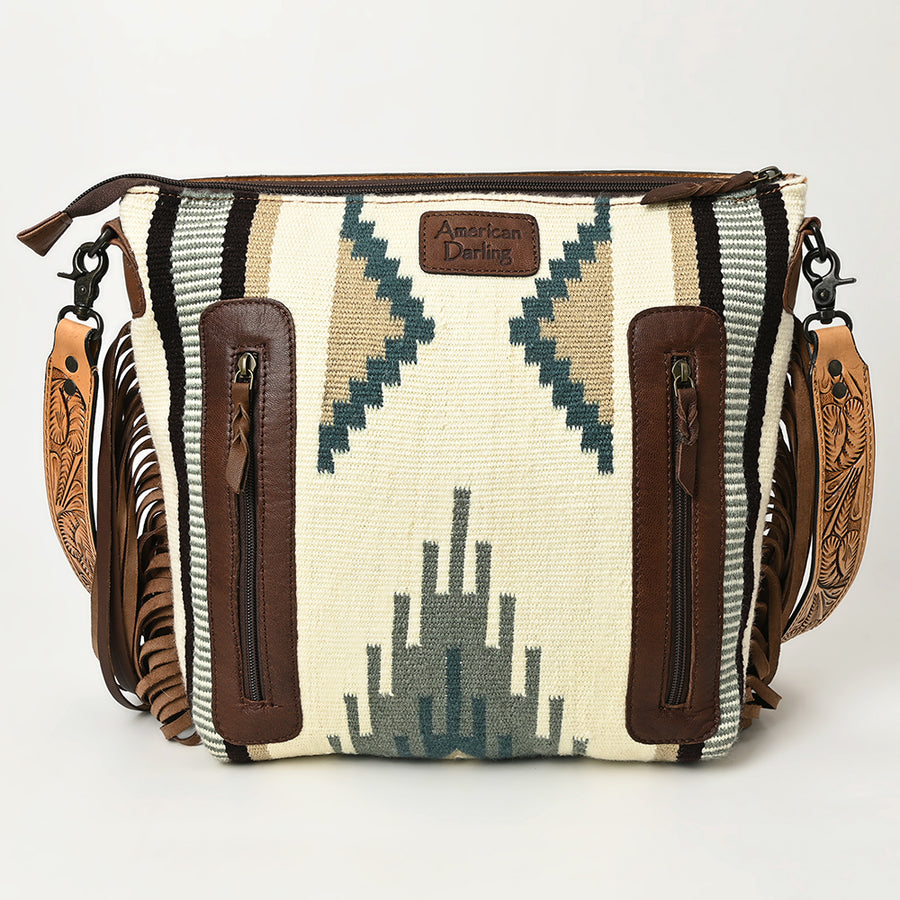 American Darling Signature Crossbody Hand Tooled Saddle Blanket Genuine Leather women bag western handbag purse