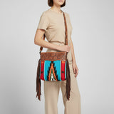 American Darling Signature Crossbody Hand Tooled Saddle Blanket Genuine Leather women bag western handbag purse