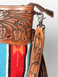 American Darling Signature Crossbody Hand Tooled Saddle Blanket Genuine Leather women bag western handbag purse