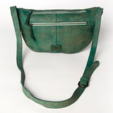 Never Mind Nmbgz122B Fanny Pack Vintage Handmade Genuine Cowhide Leather Women Bag Western Handbag Purse