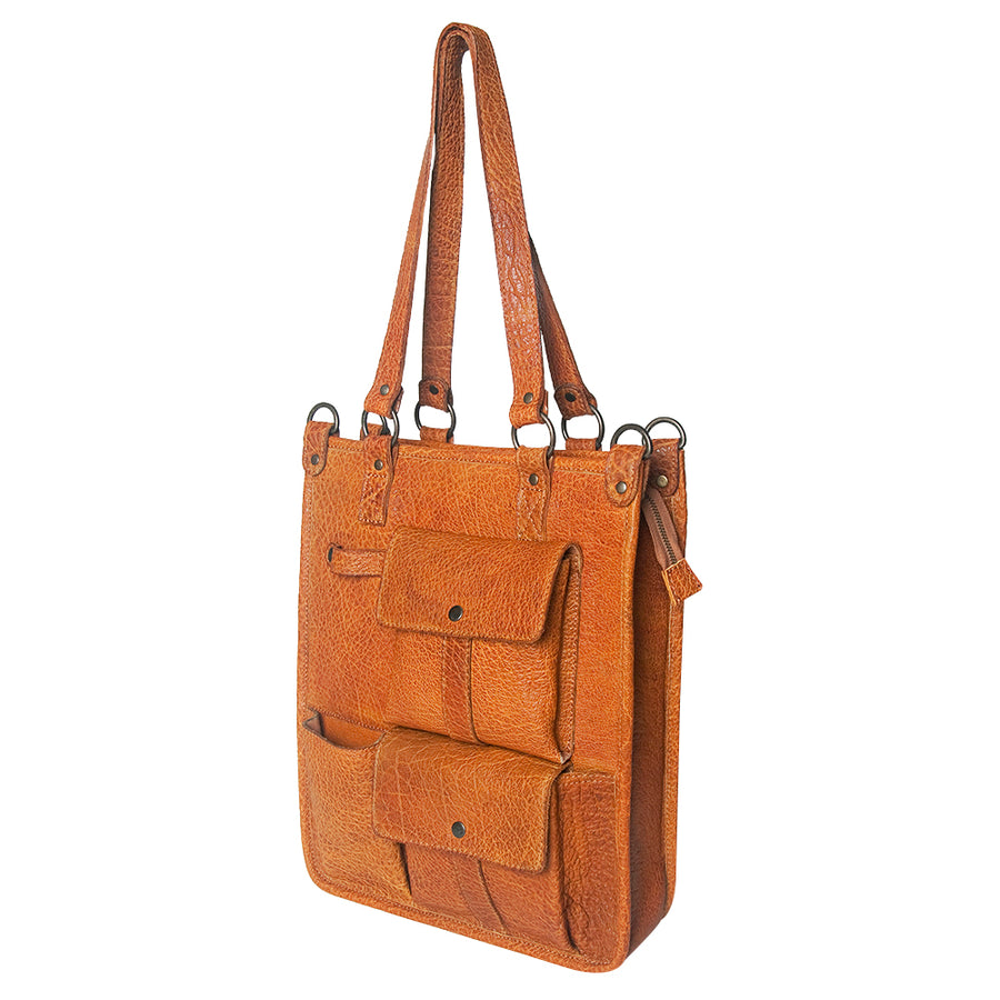 Never Mind Nmbgz124A Tote Vintage Handmade Genuine Cowhide Leather by Hilason – Cowboy and equestrian accessories