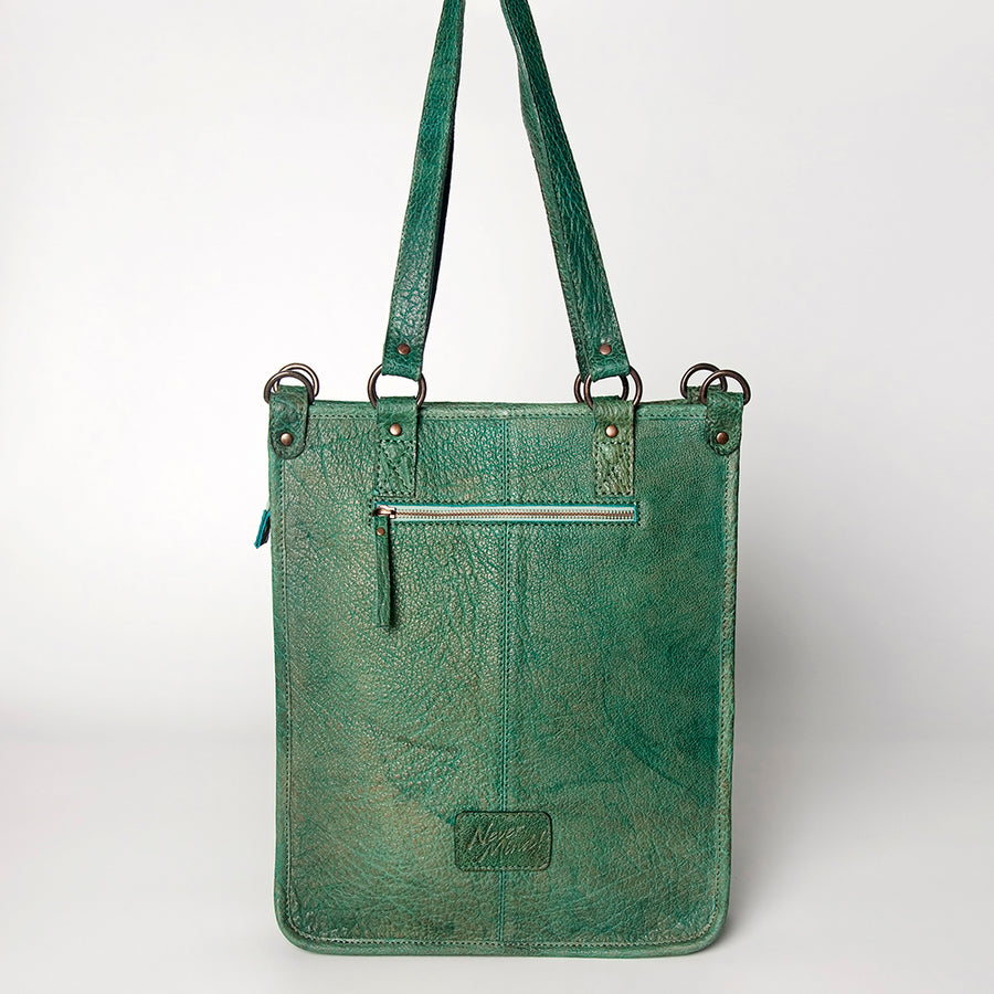 Never Mind Nmbgz124B Tote Vintage Handmade Genuine Cowhide Leather Women Bag Western Handbag Purse