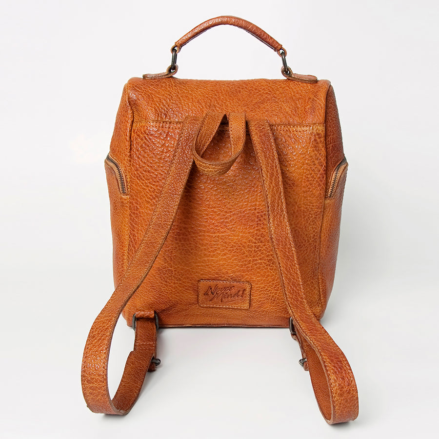 Never Mind Nmbgz125B Backpack Vintage Handmade Genuine Cowhide Leather Women Bag Western Handbag Purse