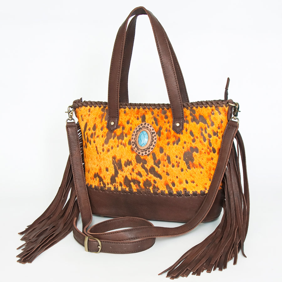 American Darling Tote Hair-On Genuine Leather W. Women Bag Handbag by Hilason – Cowboy and equestrian accessories