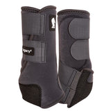 Gray nylon horse leg boots with velcro closures - Uhorse