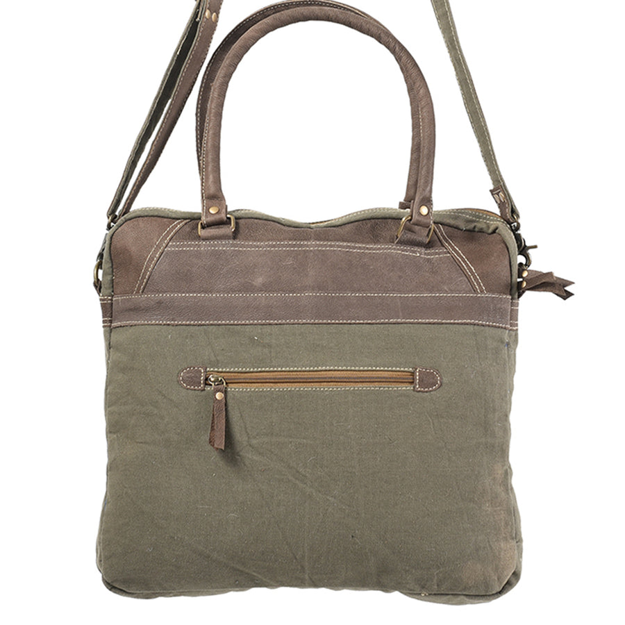 OHLAY KB108 TOTE Upcycled Wool Canvas Genuine Leather women bag western handbag purse