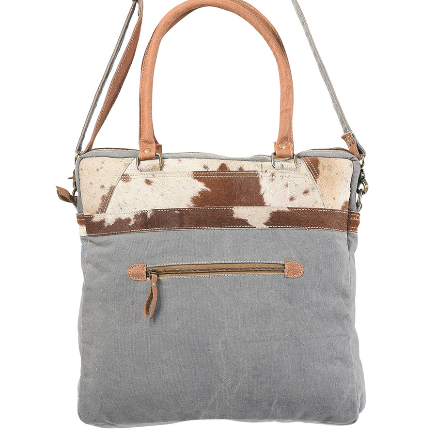 OHLAY KB109 TOTE Upcycled Wool Canvas Hair-on Genuine Leather women bag western handbag purse