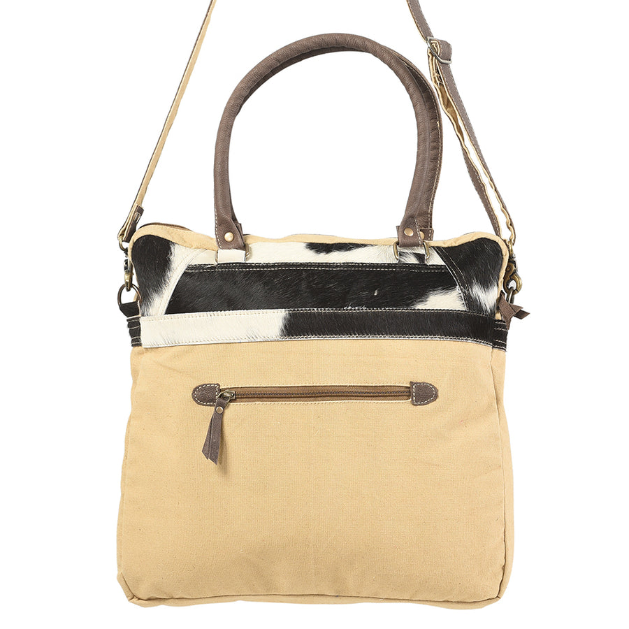 OHLAY KB110 TOTE Upcycled Wool Canvas Hair-on Genuine Leather women bag western handbag purse