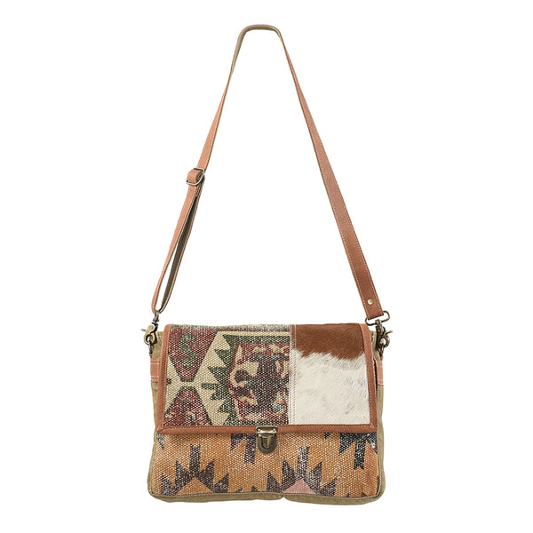 OHLAY KB125 Cross Body Upcycled Wool Upcycled Canvas Hair-On Genuine by Hilason – Cowboy and equestrian accessories