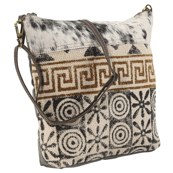OHLAY KB135 Cross Body Upcycled Wool Upcycled Canvas Hair-On Genuine by Hilason – Cowboy and equestrian accessories