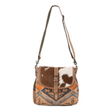 OHLAY MESSENGER Upcycled Canvas  Genuine Leather women bag western handbag purse