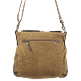 OHLAY MESSENGER Upcycled Wool Upcycled Canvas Hair-on Genuine Leather women bag western handbag purse