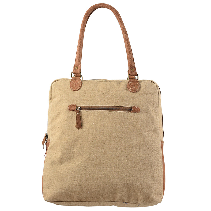 OHLAY KB155 TOTE Upcycled Wool Canvas Genuine Leather women bag western handbag purse