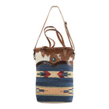 OHLAY KB160 TOTE Hand Tooled Upcycled Wool Upcycled Canvas Hair-on Genuine Leather women bag western handbag purse