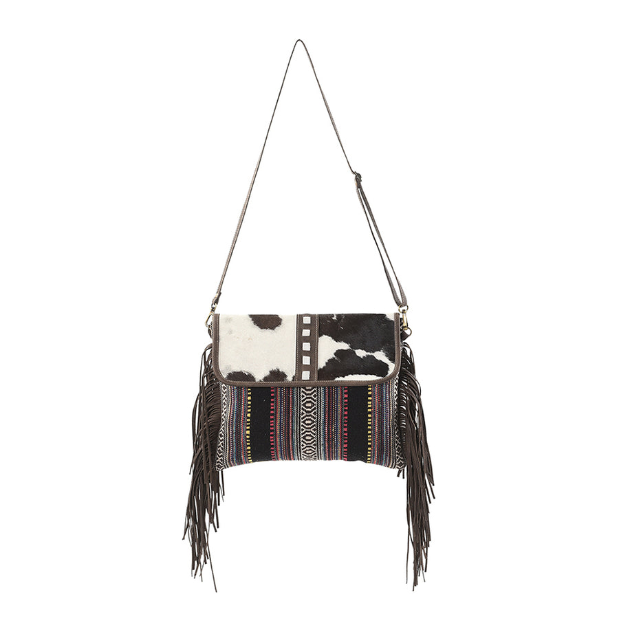 OHLAY KB163 Cross Body Upcycled Wool Upcycled Canvas Hair-On Genuine by Hilason – Cowboy and equestrian accessories