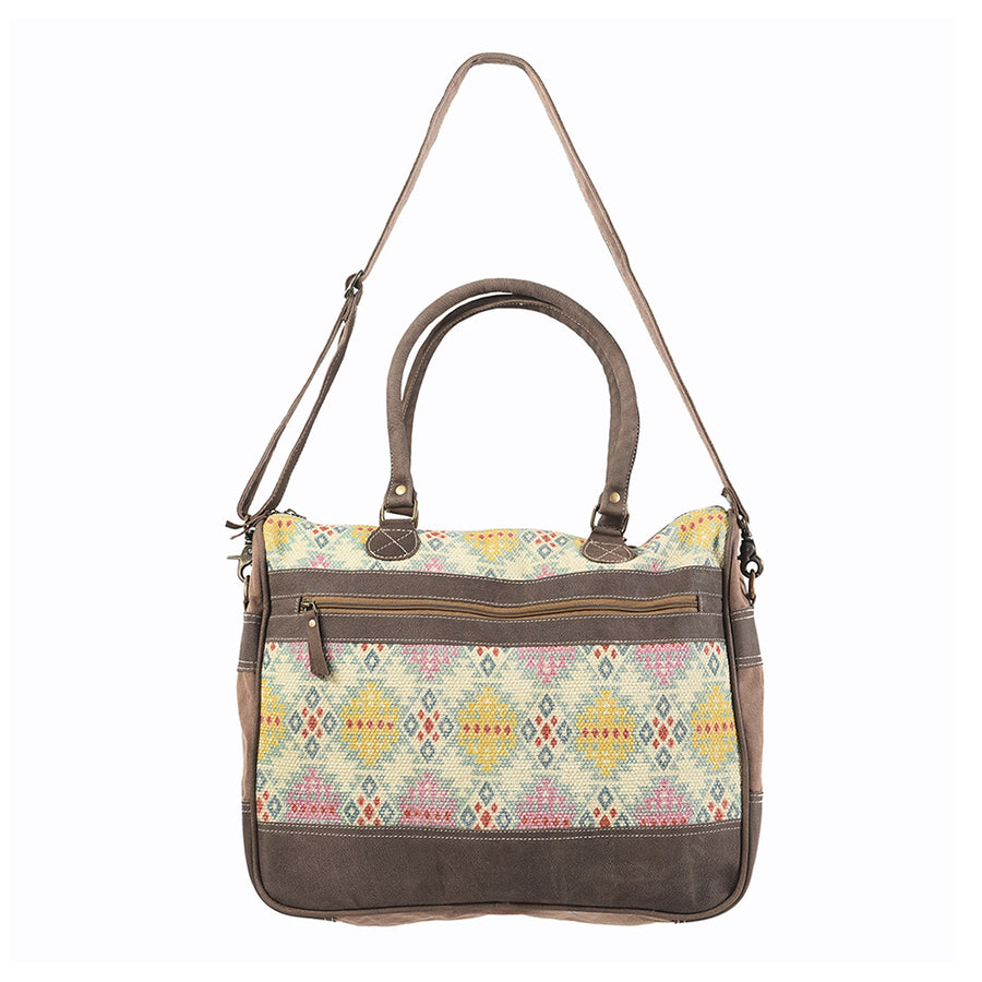 OHLAY KB174 TOTE Upcycled Wool Canvas Genuine Leather women bag by Hilason – Cowboy and equestrian accessories